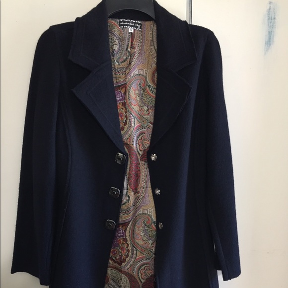 Cassandra Ray wool tailored long blazer S - Picture 7 of 12